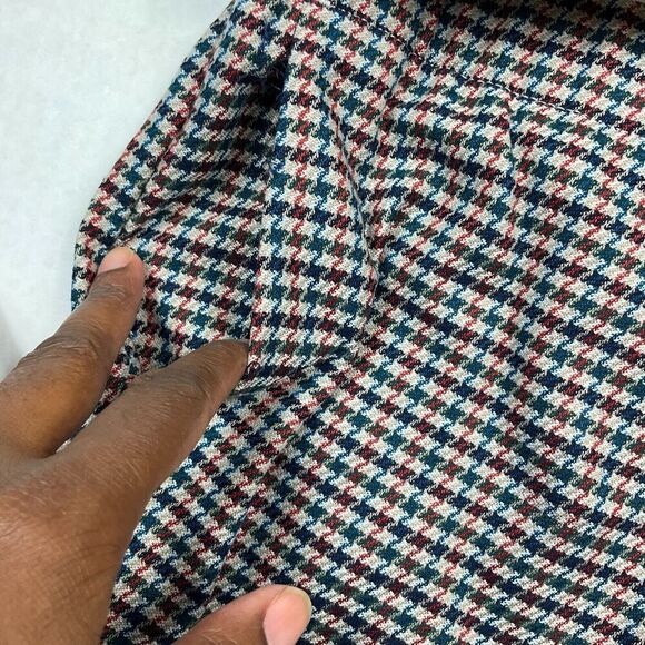 J.Jill Ankle Work Pants Houndstooth Plaid Cuffed Mid Rise Trousers 6P PETITES - Picture 8 of 12